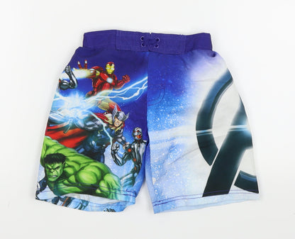 Avengers Boys Blue   Cargo Shorts Size 2-3 Years - swim shorts