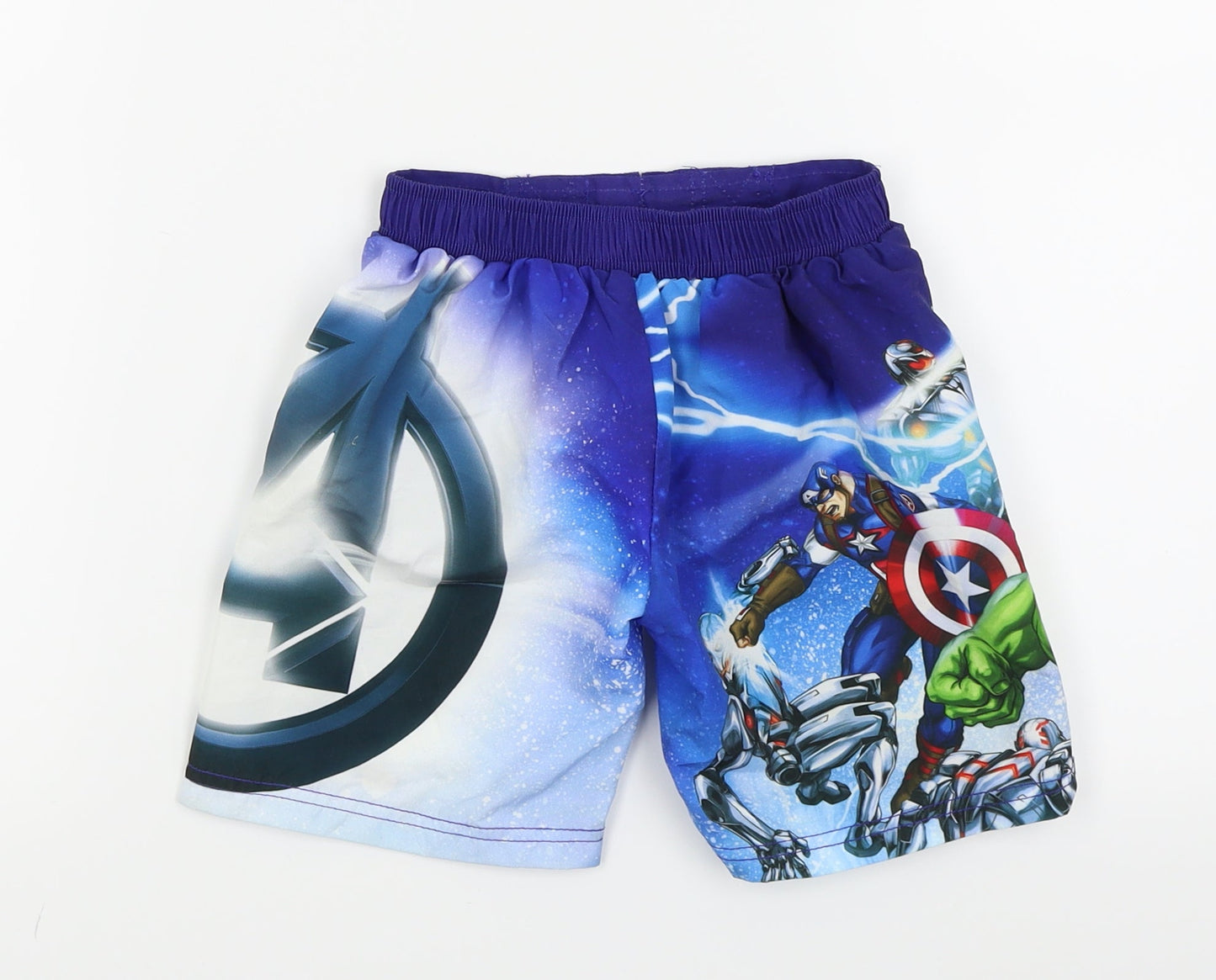 Avengers Boys Blue   Cargo Shorts Size 2-3 Years - swim shorts