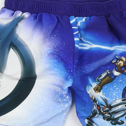 Avengers Boys Blue   Cargo Shorts Size 2-3 Years - swim shorts