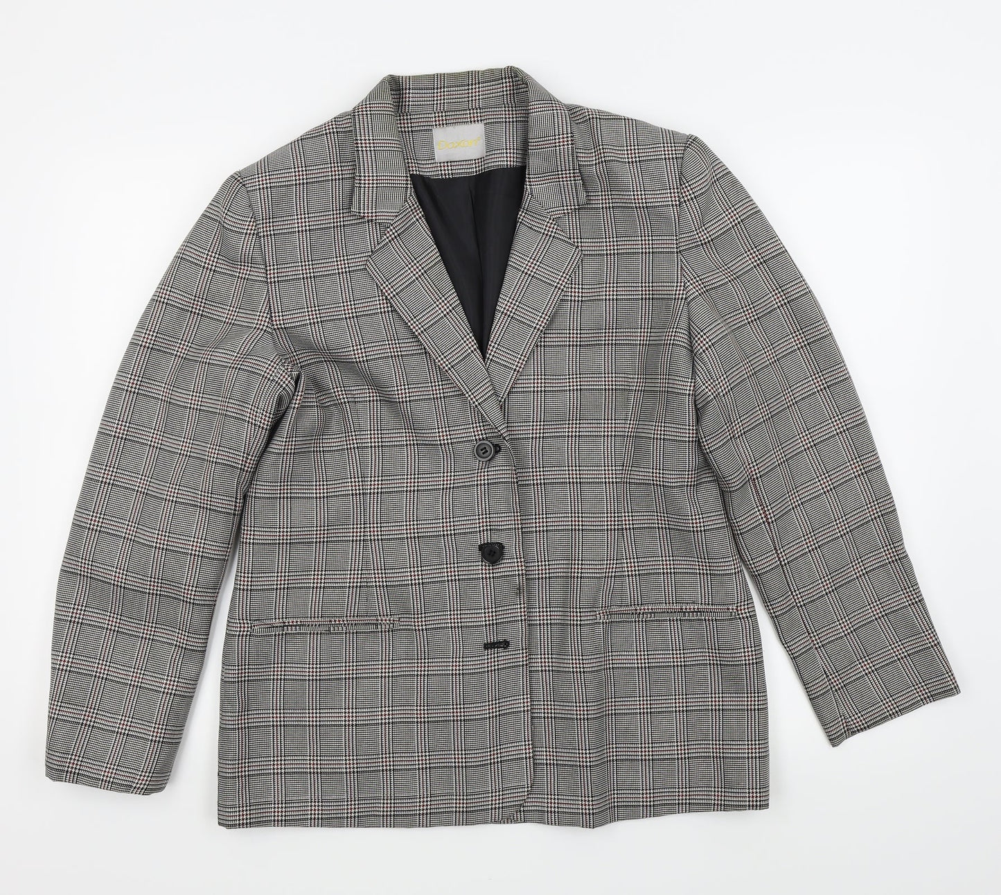 Daxon Womens Grey Check  Jacket Blazer Size 14