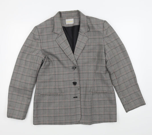 Daxon Womens Grey Check  Jacket Blazer Size 14