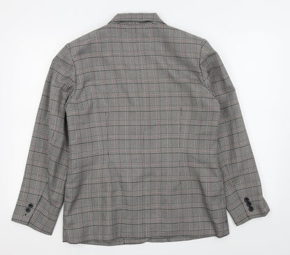 Daxon Womens Grey Check  Jacket Blazer Size 14