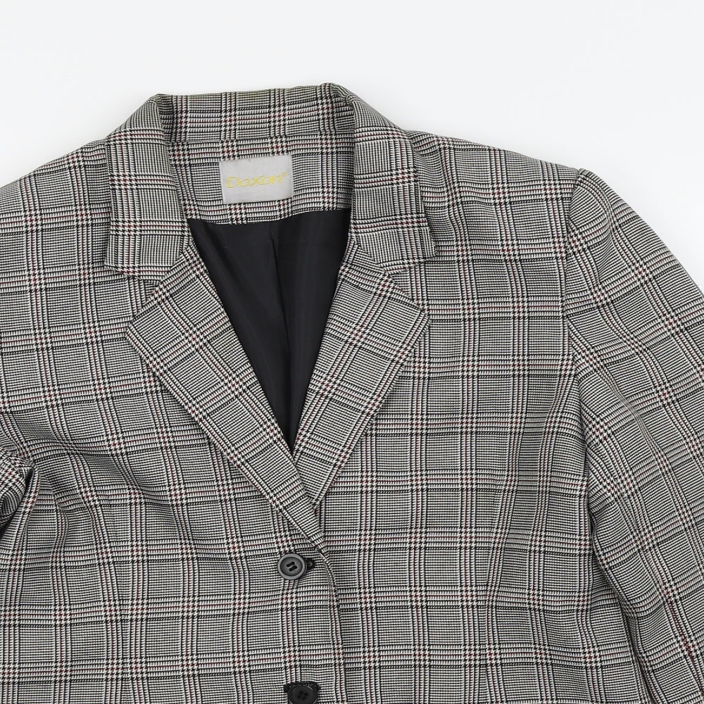 Daxon Womens Grey Check  Jacket Blazer Size 14