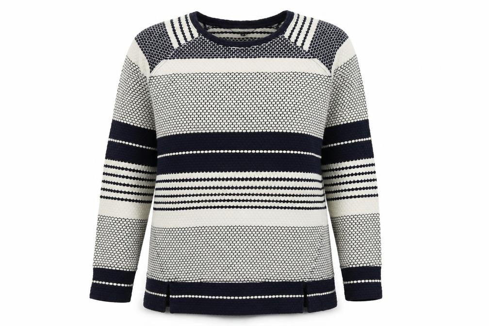 Next Womens Blue Houndstooth  Pullover Jumper Size 16