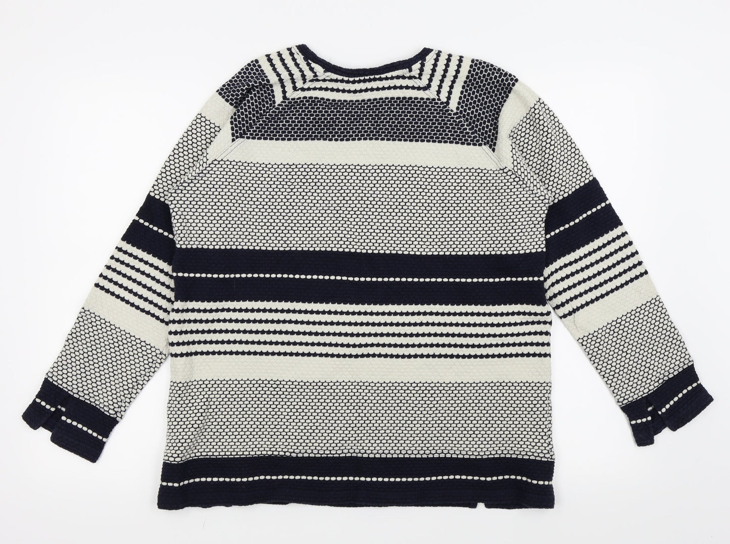 NEXT Womens Blue Houndstooth  Pullover Jumper Size 16