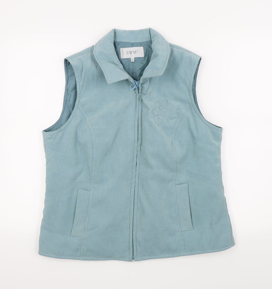 Womens UK Size 14 EWM Blue Gilet