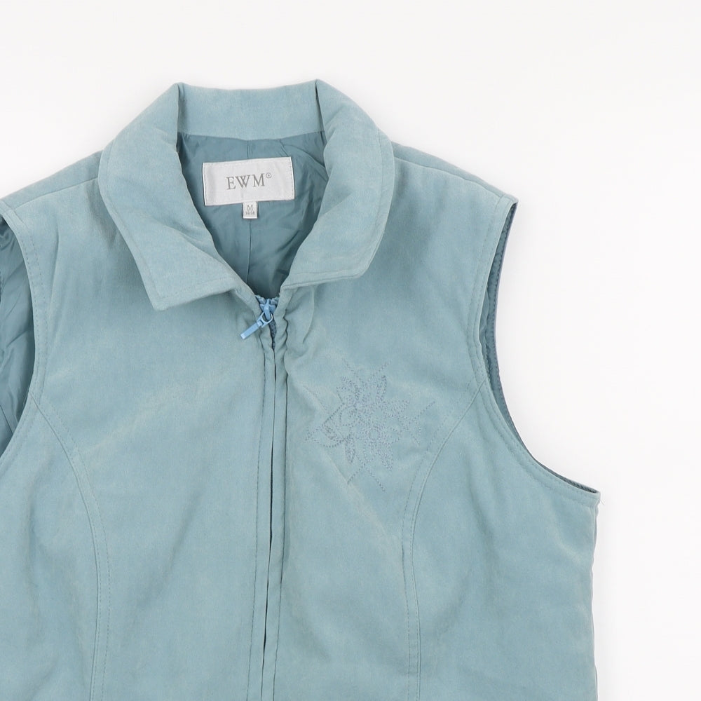 Womens UK Size 14 EWM Blue Gilet