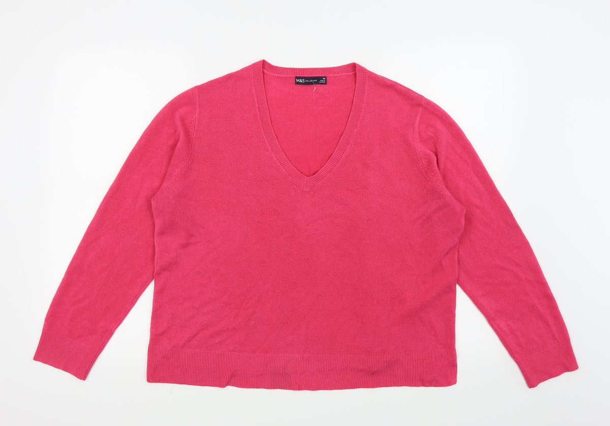 Marks & Spencer Womens Pink   Pullover Sweatshirt Size 20