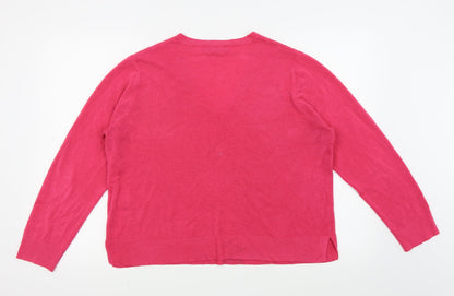Marks & Spencer Womens Pink   Pullover Sweatshirt Size 20