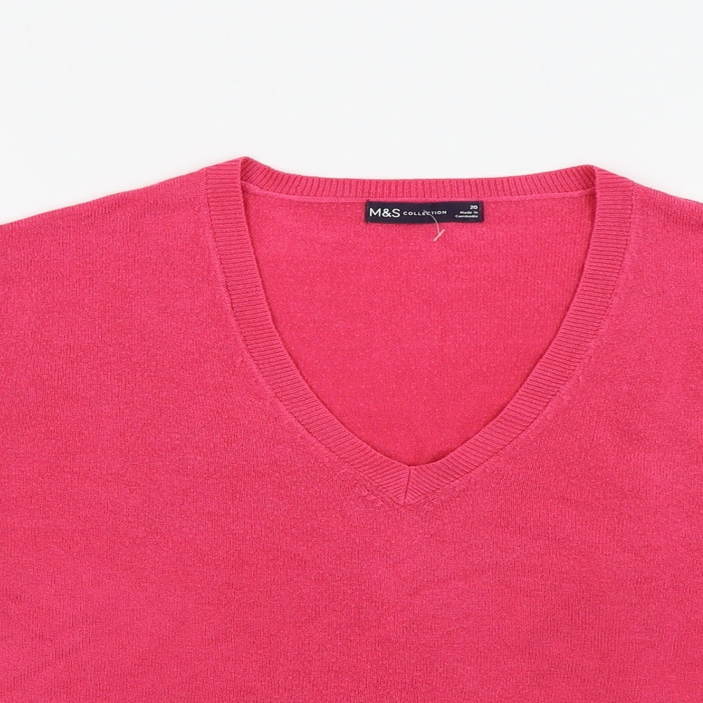Marks & Spencer Womens Pink   Pullover Sweatshirt Size 20