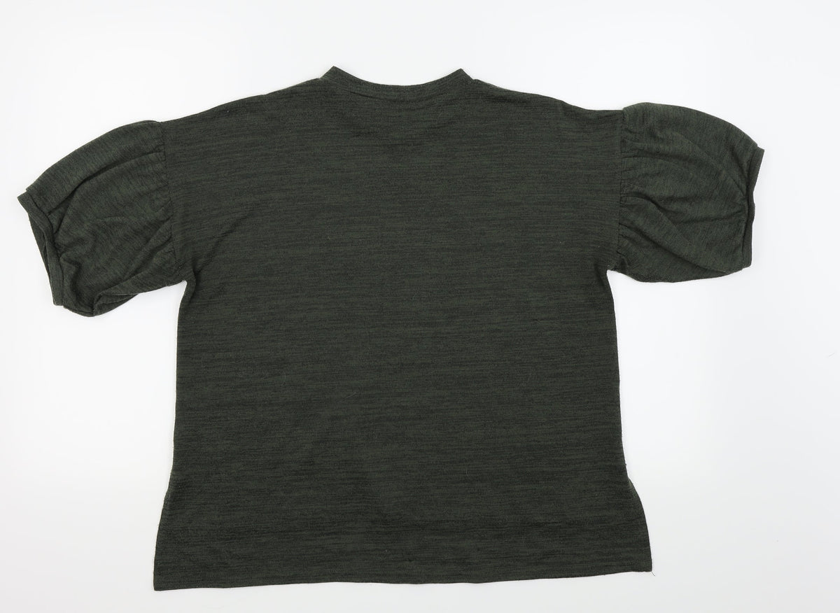 vasmasi Womens Green   Basic T-Shirt Size 14