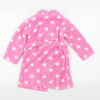 Asda George Girls Pink Solid  Top Robe Size 4-5 Years