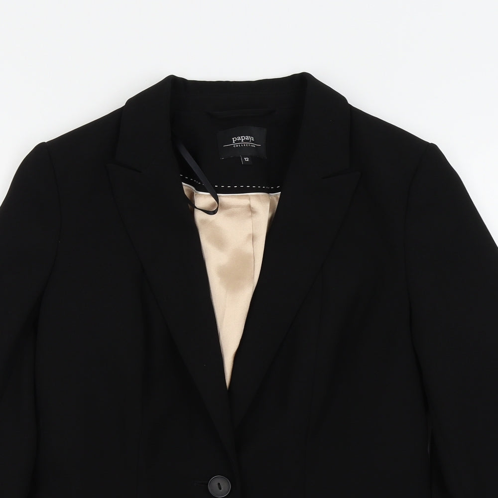 Papaya Womens Black   Jacket Sport Coat Size 12