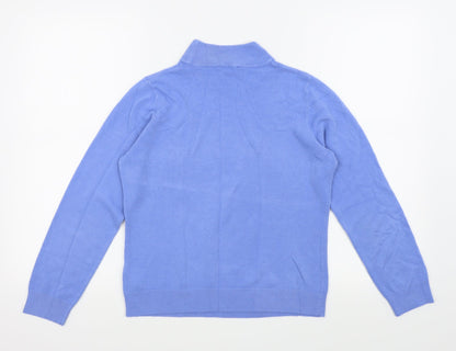 Womens UK Size 12 BHS Blue Basic T-Shirt