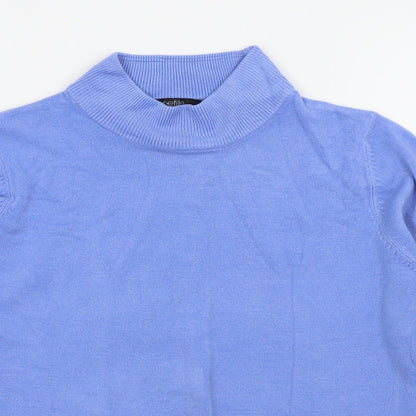 Womens UK Size 12 BHS Blue Basic T-Shirt