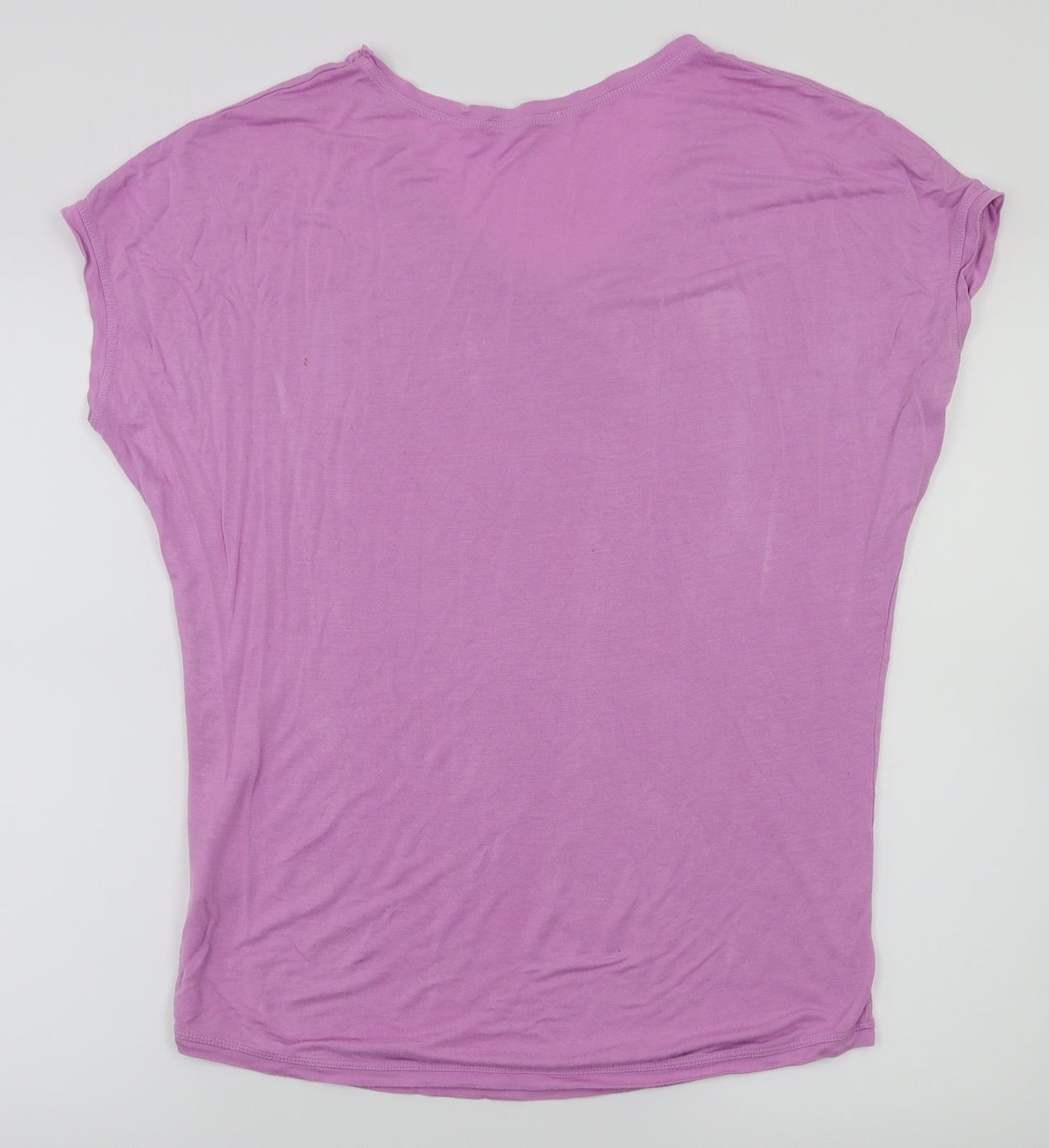 Womens UK Size 12 Elle Sport Purple Basic T-Shirt
