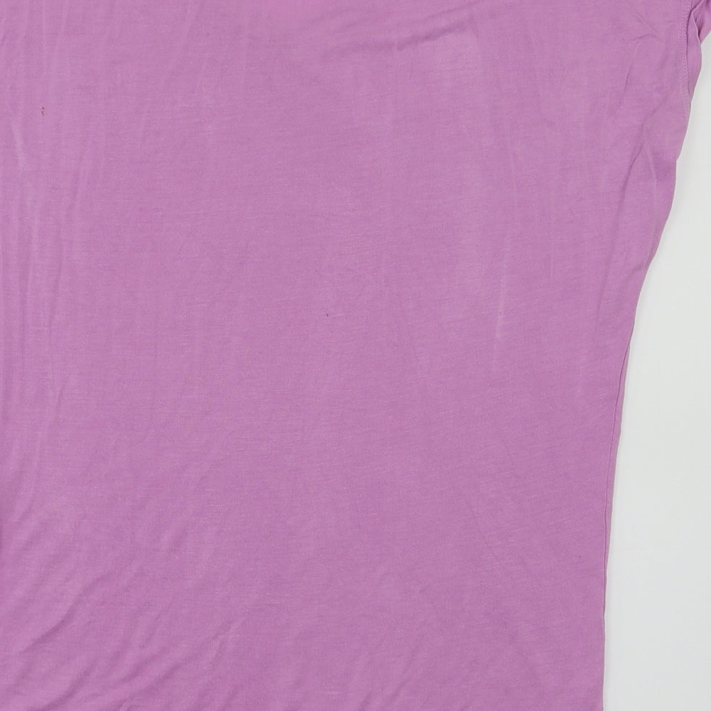 Womens UK Size 12 Elle Sport Purple Basic T-Shirt
