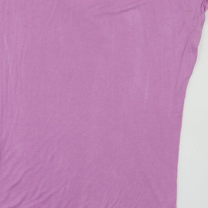 Womens UK Size 12 Elle Sport Purple Basic T-Shirt