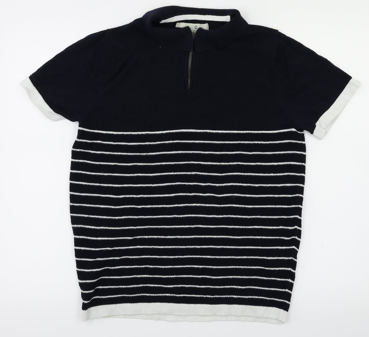 2nd Chapter Mens Blue Striped   T-Shirt Size S