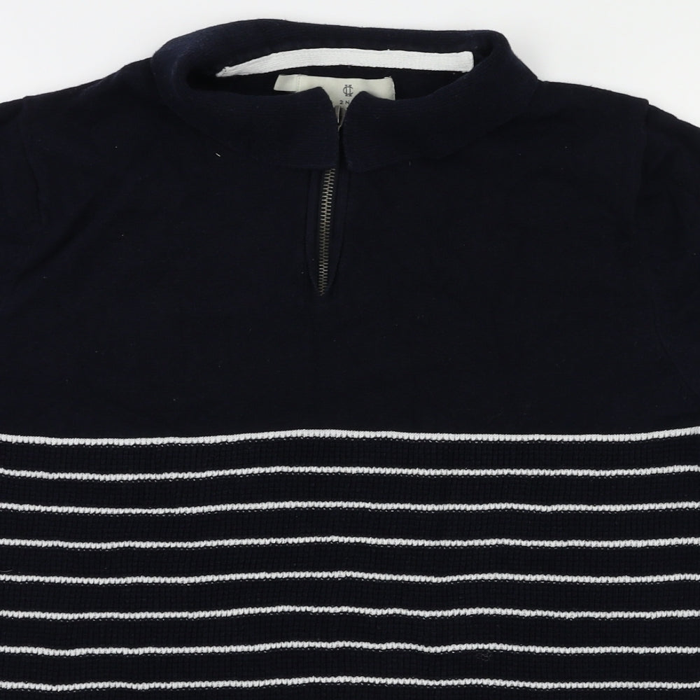 2nd Chapter Mens Blue Striped   T-Shirt Size S
