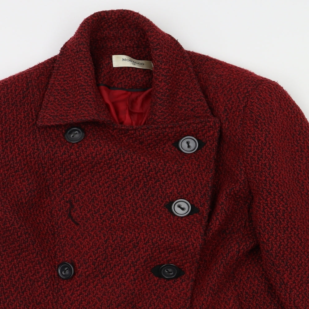 Monaco Womens Red   Jacket Coat Size 12