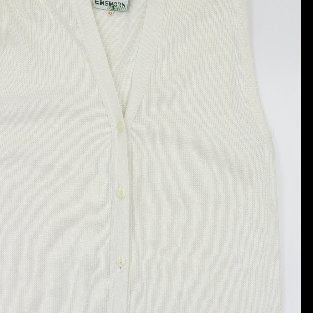 Emsmorn Womens Silver   Cardigan Jumper Size 14