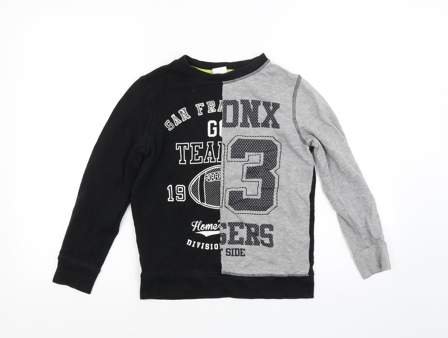 F&F Boys Black  Jacquard Pullover Sweatshirt Size 9-10 Years  - San Francisco