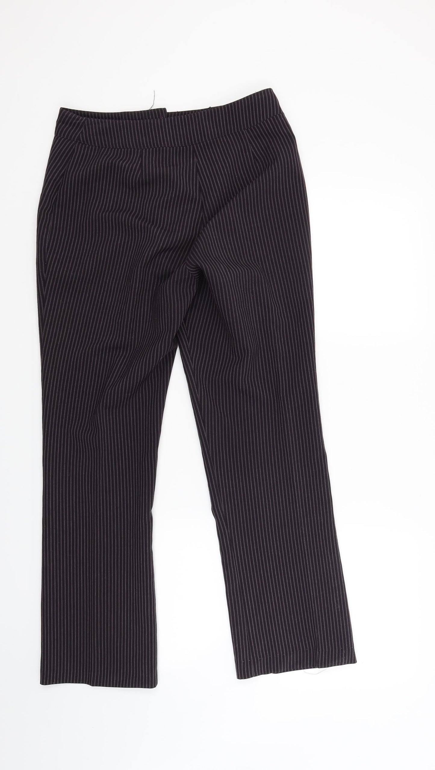 Petites Womens Red Striped  Trousers  Size 14 L27 in