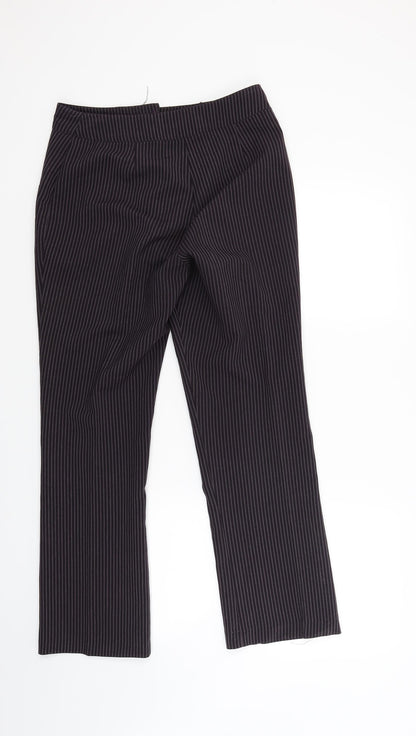 Petites Womens Red Striped  Trousers  Size 14 L27 in