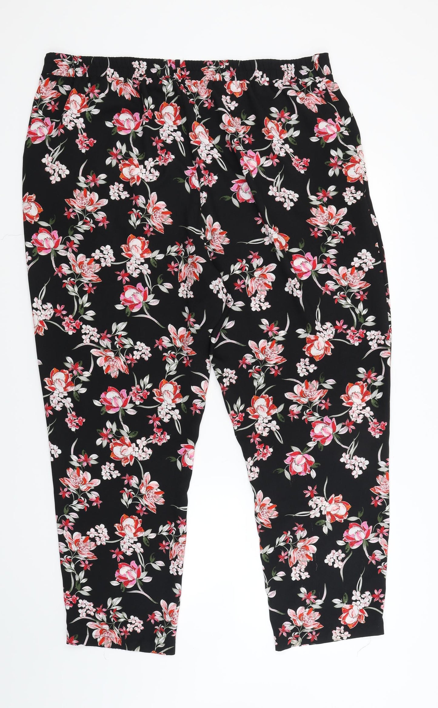 Womens UK Size 20 M&Co Regular Fit  Black Trousers
