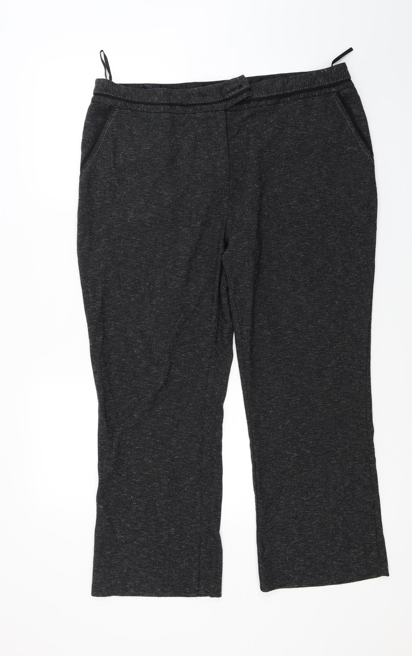 Per Una Womens Grey   Trousers  Size 18 L25 in