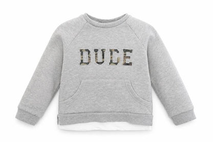 Primark Boys Grey   Pullover Sweatshirt Size 2-3 Years  - Dude