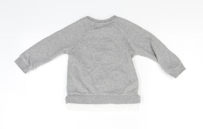 Primark Boys Grey   Pullover Sweatshirt Size 2-3 Years  - Dude