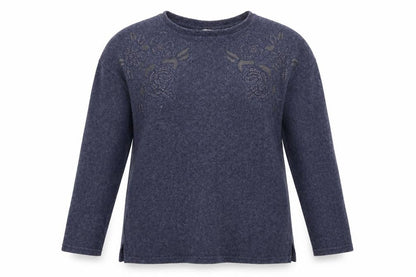 nut meg Womens Blue  Fleece Pullover Jumper Size 8