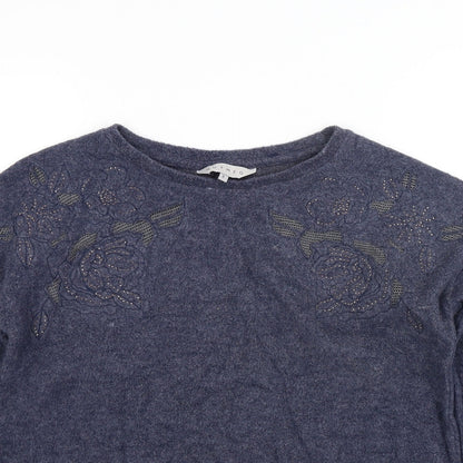nut meg Womens Blue  Fleece Pullover Jumper Size 8
