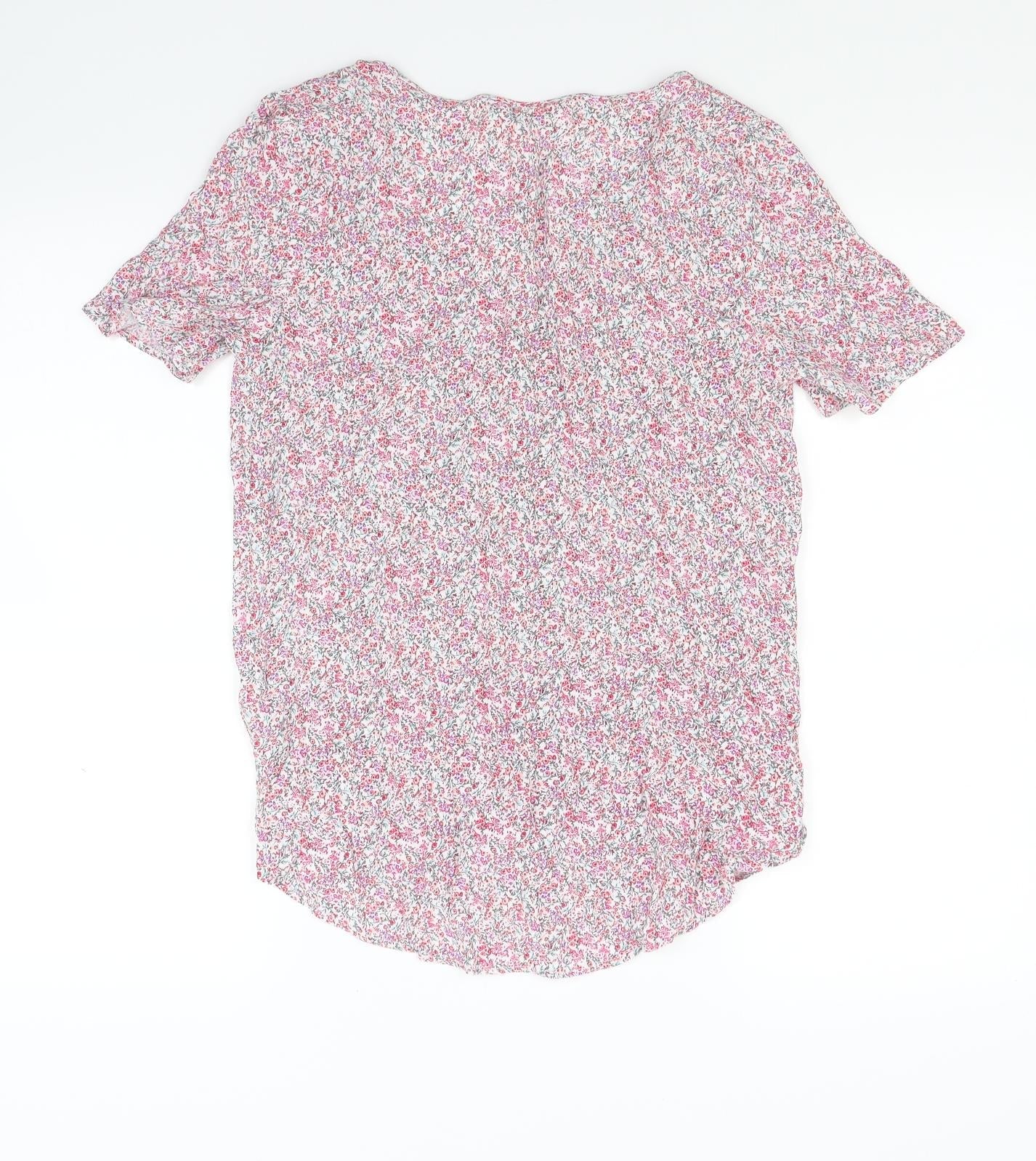 Womens UK Size 6 H&M Multicoloured Basic Blouse