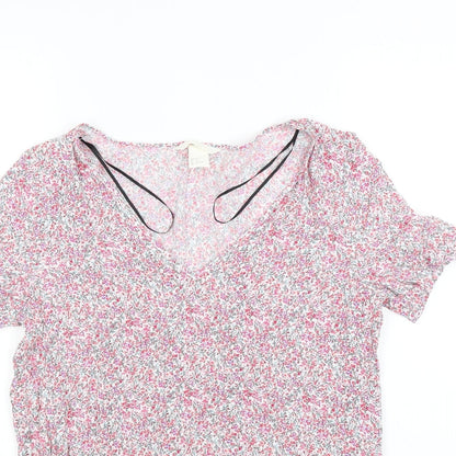 Womens UK Size 6 H&M Multicoloured Basic Blouse