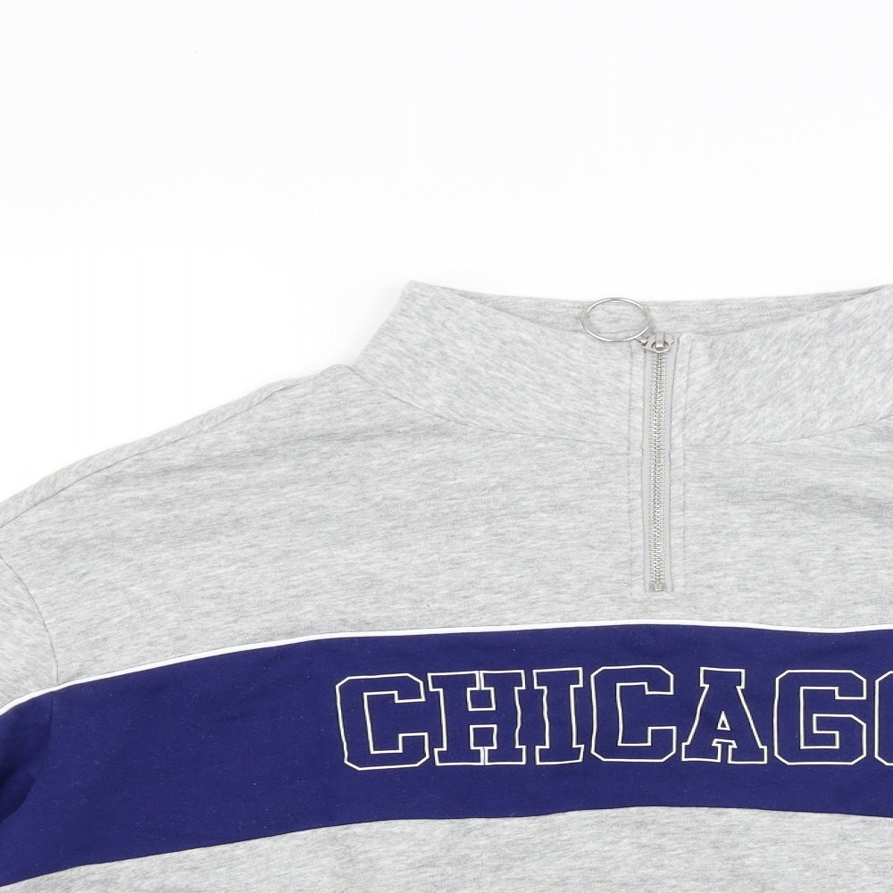 Divided Womens Grey  Jacquard Pullover Sweatshirt Size L  - Chicago