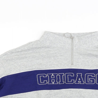 Divided Womens Grey  Jacquard Pullover Sweatshirt Size L  - Chicago