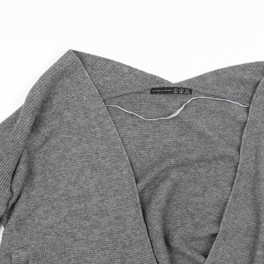 Atmosphere Womens Grey  Knit Cardigan Jumper Size S