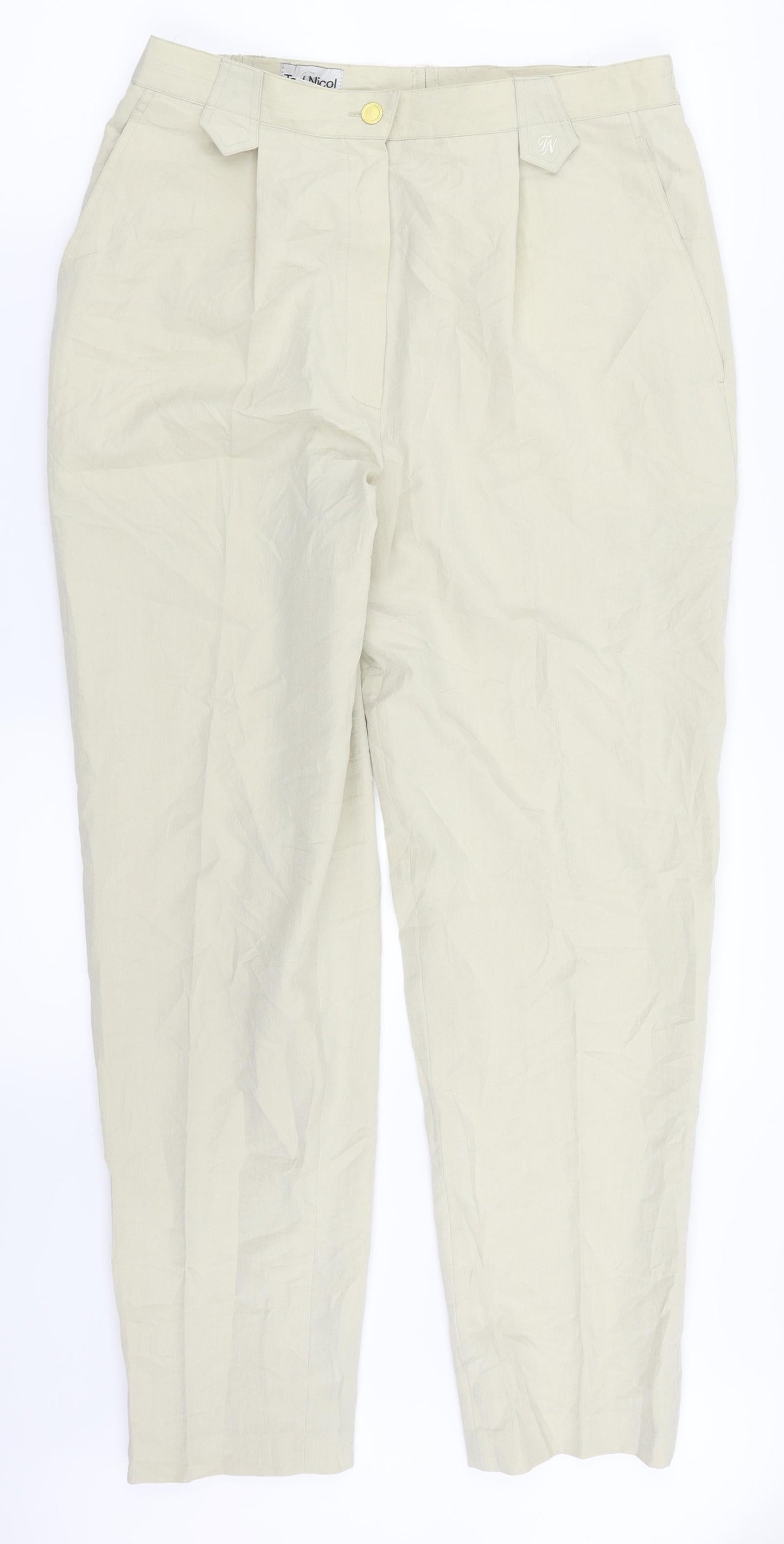 Ted Nicol Womens Beige   Cargo Trousers Size 38 in L28 in
