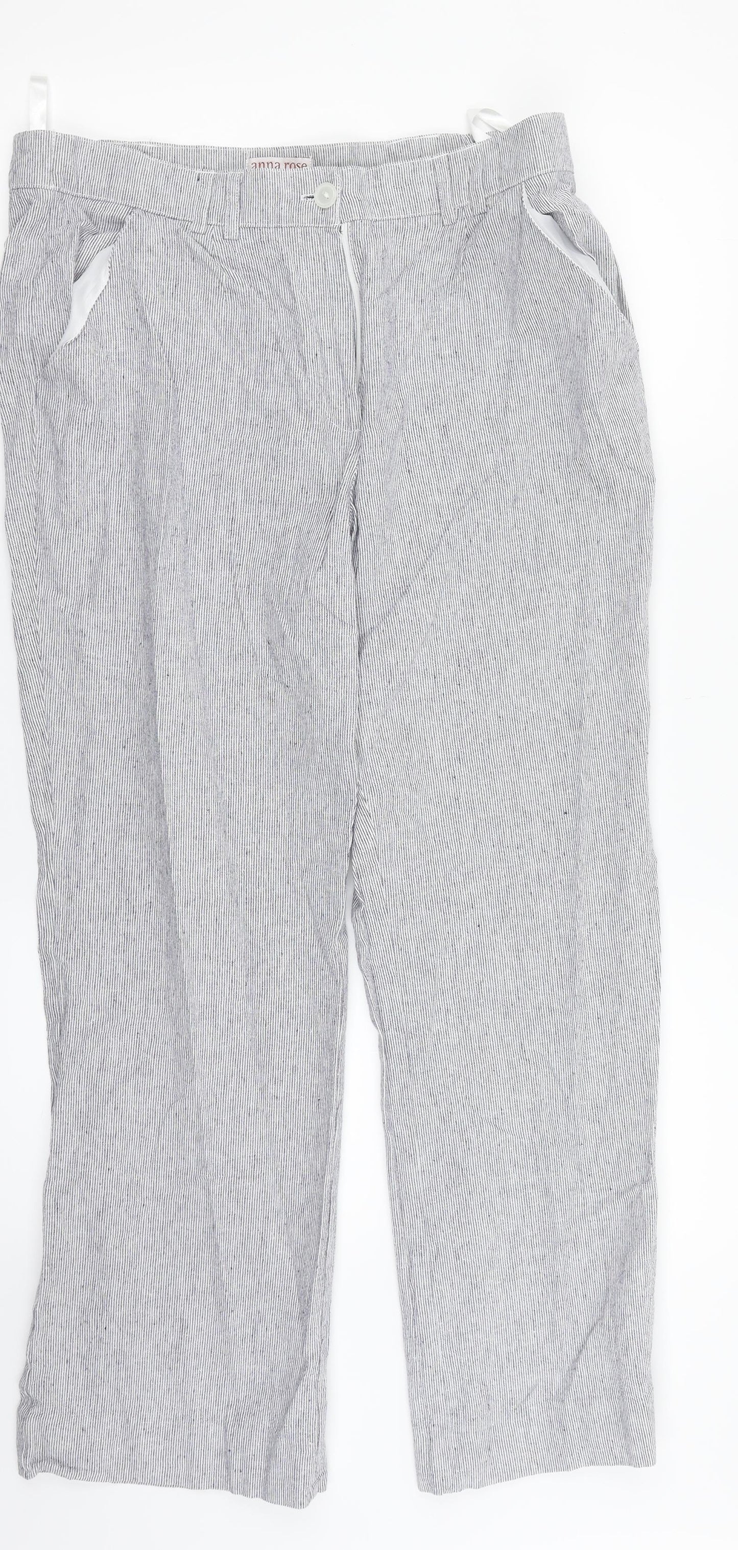 Womens UK Size 14 Anna Rose Regular Fit Dress Pants Grey Trousers