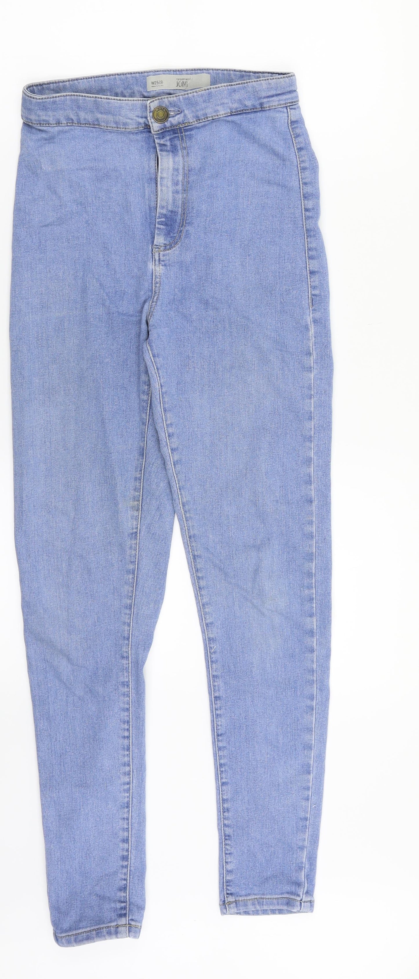 Topshop Womens Blue  Denim Skinny Jeans Size 25 in L30 in
