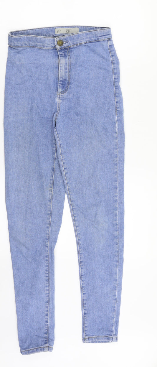 Topshop Womens Blue  Denim Skinny Jeans Size 25 in L30 in