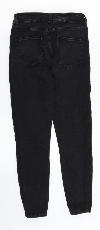 Denim & Co. Womens Black  Denim Skinny Jeans Size 8 L24 in