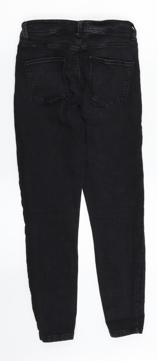 Denim & Co. Womens Black  Denim Skinny Jeans Size 8 L24 in