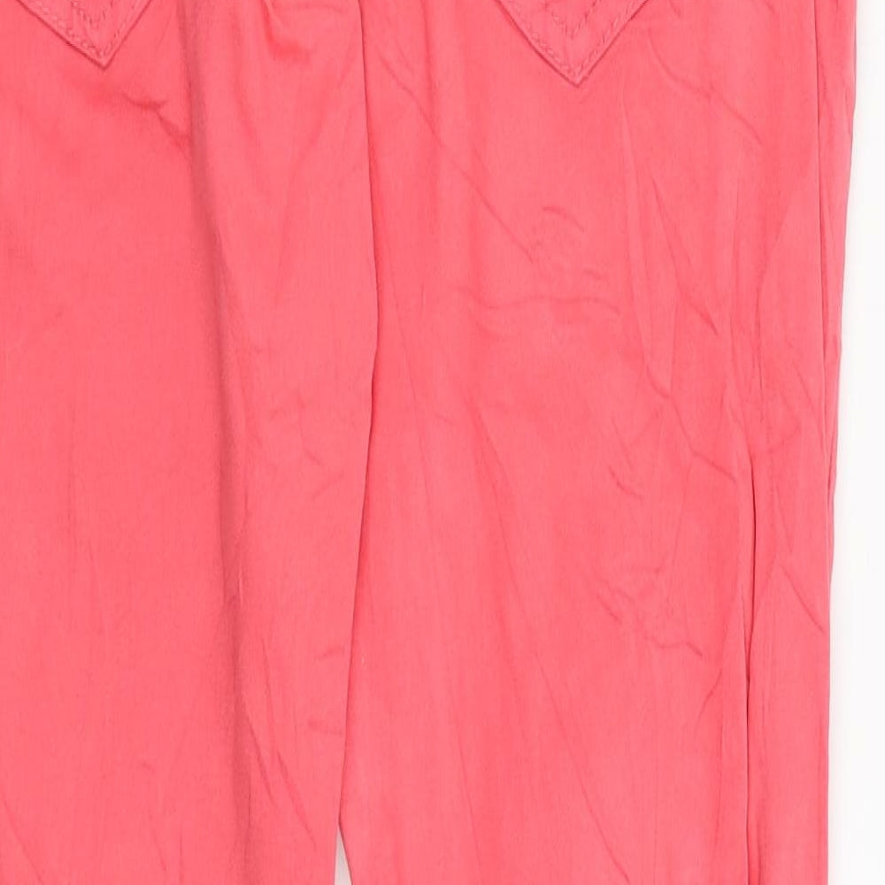 Pepper Womens Pink   Chino Trousers Size 14 L30 in