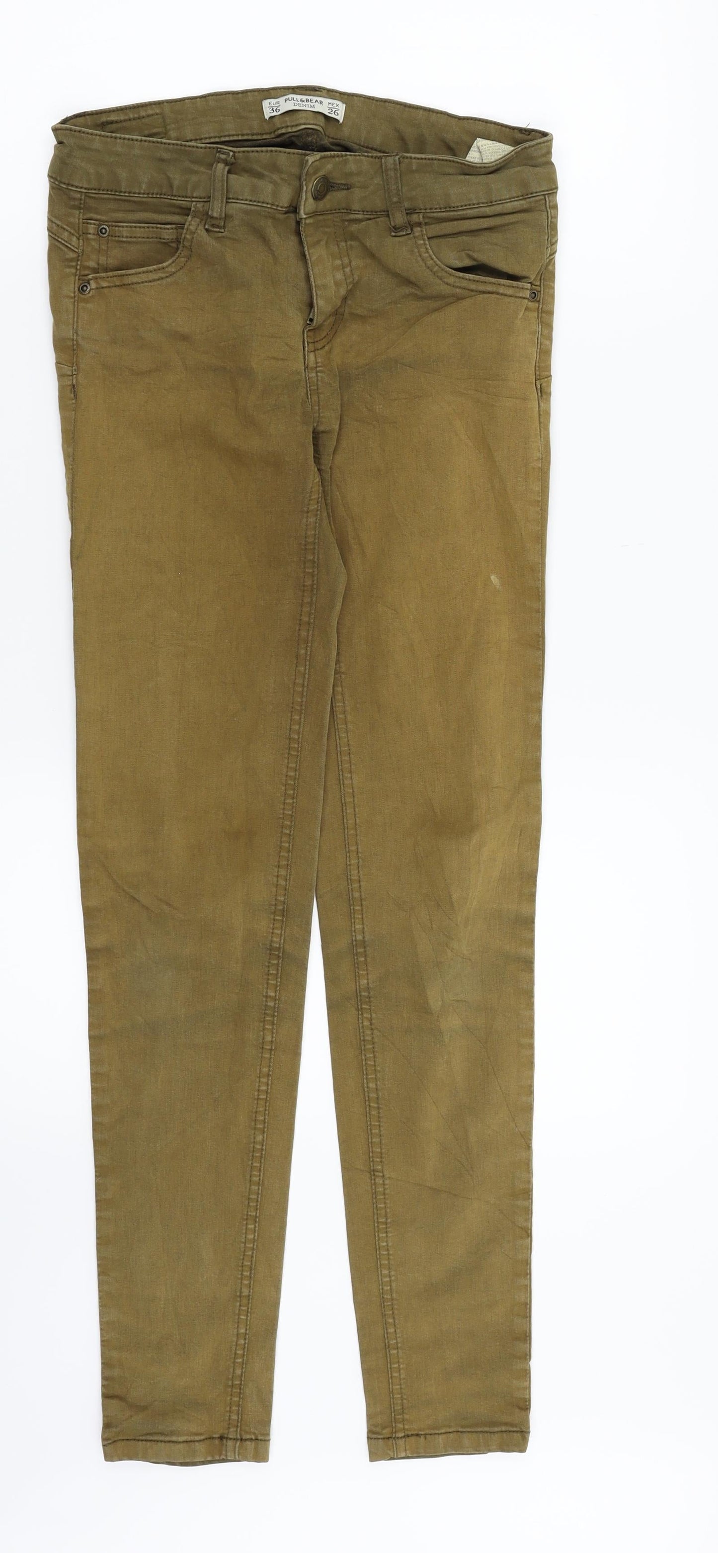 Pull&Bear Womens Brown  Denim Skinny Jeans Size 8 L28 in