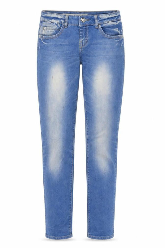 Womens UK Size 29 in Miss Cherry Regular Fit Straight Blue Jeans