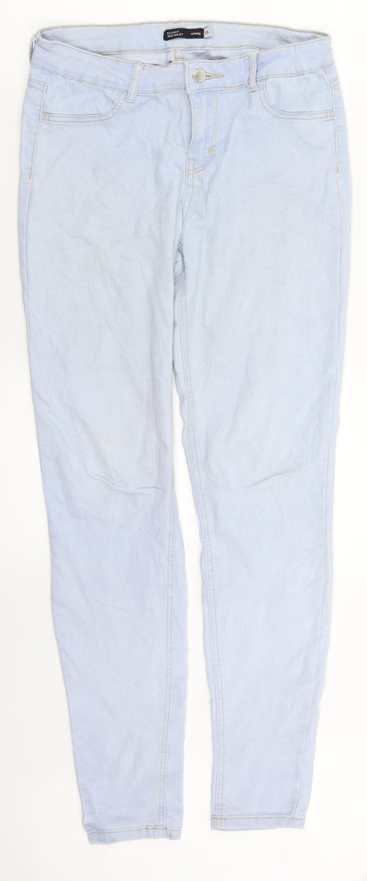Womens UK Size 10 Sinsay Regular Fit Skinny Blue Jeans